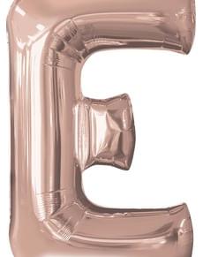Folienballon Buchstabe E roségold (81cm)