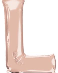Balon foliowy Litera L rose gold (81cm)