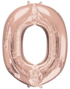 Palloncino foil lettera O oro rosa (83 cm)