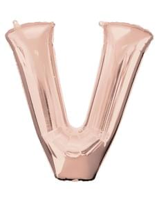 Folienballon Buchstabe V roségold (81cm)