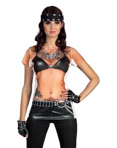 Camisola de motoqueira para mulher