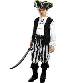 Costum de pirat cu dungi pentru copii - Colecția alb-negru
