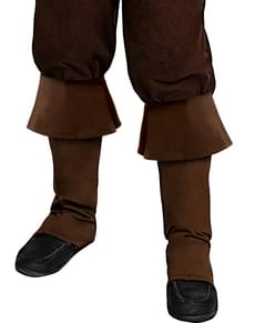 Brown Pirate Boot Covers for Kids