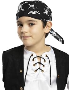 Črna gusarska bandana / ruta za otroke