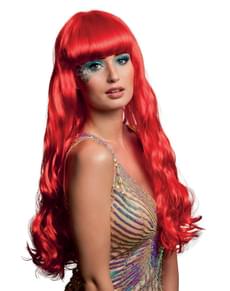 Parrucca rossa da sirena favolosa per donna