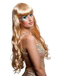 여성을위한 사랑스러운 금발의 인어 가발