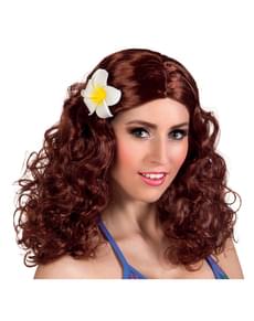 Peluca pelirroja de hippie seductora para mujer