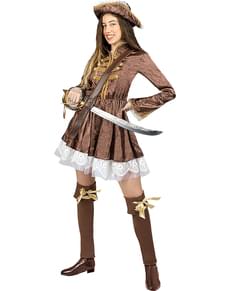 Disfraz de pirata colonial para mujer 