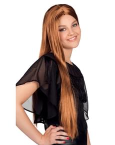 Женский Очаровательный Длинный Коричневый Парик