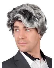 Peluca gris de galán para hombre