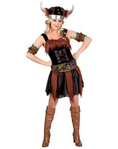Costum de vikingă deluxe pentru femeie
