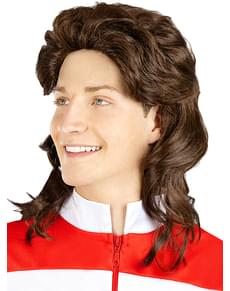 Parrucca anni '80 mullet per uomo