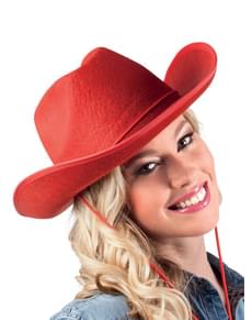 Червена каубойска шапка за родео за възрастни