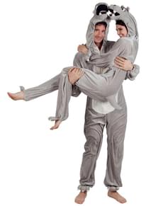 Costume da ippopotamo di peluche per adulto
