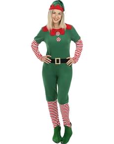 Kerst Elf kostuum voor vrouwen grote maat