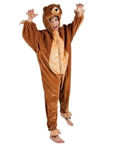 Fato de urso de peluche para menino