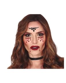 Gioielli adesivi per il viso da vampira