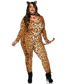 Leopard -asu naisille Plus Size