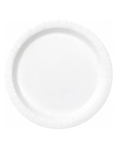 8 kleine Pappteller weiß (18 cm) - Basicfarben Collection