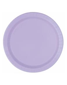 8 lilla taldrikut (23 cm) - Põhivärvide liin