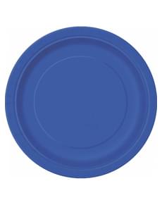 8 Pappteller dunkelblau (23 cm) - Basicfarben Collection