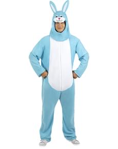 Fato de Coelho azul para adulto