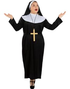 EraSpooky Costume da Suora per Donna Costume in Maschera Cosplay Vestito da  Festa di Halloween Carnevale per Adulto : : Moda