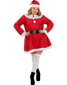 Kostým Pán Claus pre ženy plusová veľkosť