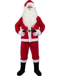 Costume da Babbo Natale deluxe da uomo taglie forti