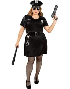 Fato de polícia para mulher tamanho grande