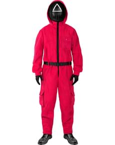 Squid Game Costume and Mask with Triangle - Official Netflix