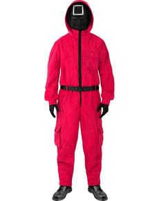 Costum Squid Game și mască cu simbol pătrat - Official Netflix