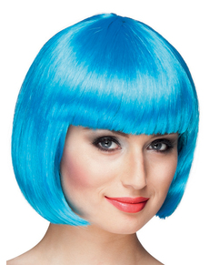 parrucca azzurra corta