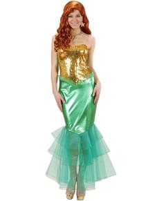 Costume da sirenetta brillante per donna