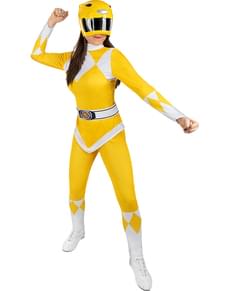 Gul Power Ranger Kostyme 
