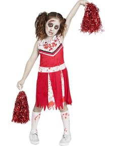 Zombie-Cheerleaderin Kostüm für Mädchen
