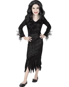 Disfraz de Morticia Addams para niña - La Familia Addams