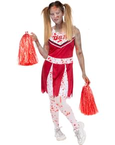 Fato de cheerleader zombie para mulher