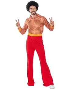 Fato dos Anos 70 para homem tamanho grande