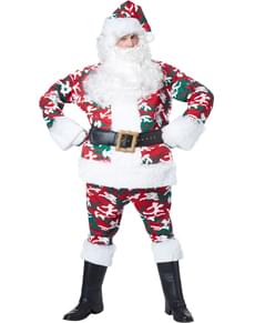 Fato de Pai Natal camuflado para homem