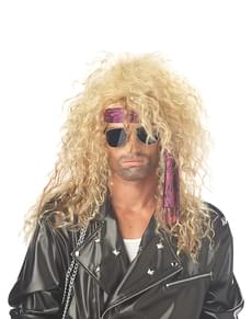Perucă blondă de rocker heavy pentru bărbat