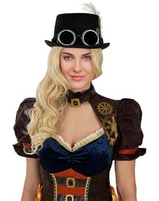 Steampunk klobuk z očali