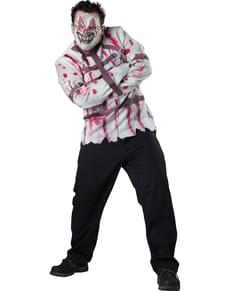 Geistesgestörter Clown Kostüm für Herren große Größe
