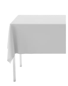 1 White Table Cover - Plain Colours