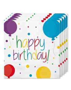 16 servilletas de cumpleaños (33x33cm) - Happy Birthday