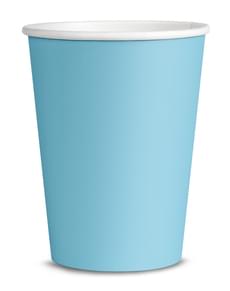 8 vasos color azul claro - Colores lisos