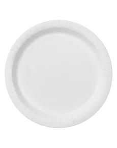 8 bílých talířů (23 cm) - Plain Colours