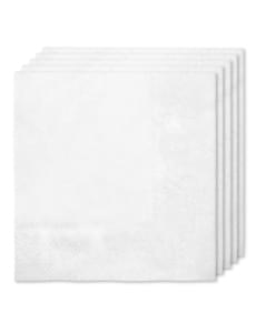 16 White Napkins (33x33cm) - Plain Colours