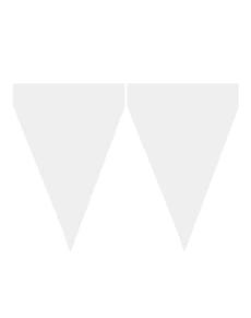 1 banner med hvide flag -Plain Colours