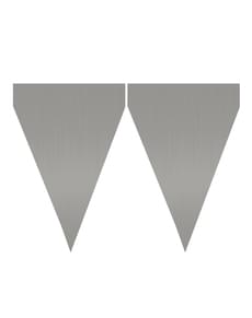 1 Banner with Silver Flags - Plain Colours